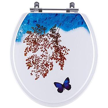 Imagem de Assento Sanitário Decorado Borboleta Oval para vaso Deca