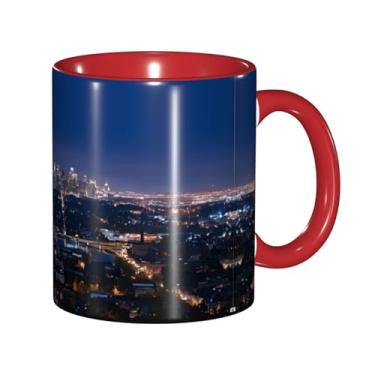 Imagem de Zeraoke Los Angeles Skyline Print Canecas de café criativas, personalizadas, presente para família, tamanho 325 ml, unissex