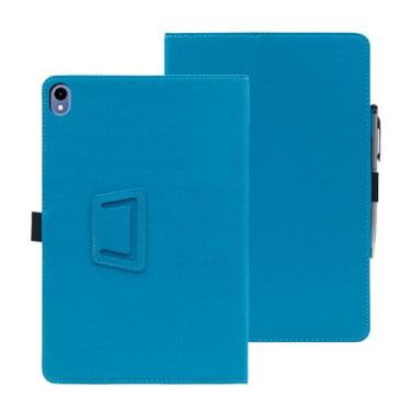 Imagem de Capa para tablet Walmart Onn 7 polegadas geração 4 (modelo 2024) Folio Stand Smart Auto Wake/Sleep capa protetora de couro PU capa inteligente com alça de mão para Walmart 7 4ª geração 100135924 (azul