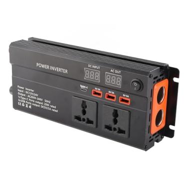 Imagem de Mingzhe Inversor de Potência de 4000 W Com Tipo C, Portas USB e Interfaces de Isqueiro, para Carro, Com Aviso Reverso e Display de Bateria
