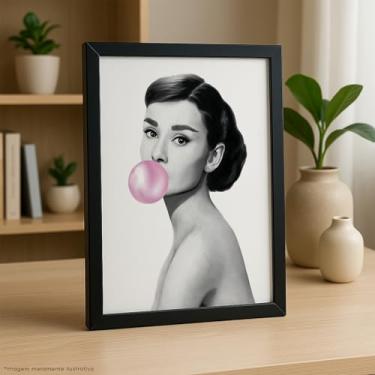 Imagem de quadro eucatex audrey hepburn pop art 30x40