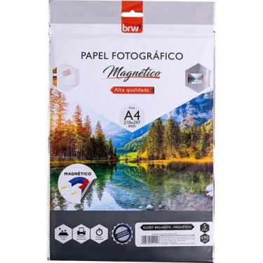Imagem de Papel Fotográfico INKJET A4 GLOSSY Imantado 690G Pacote com 5 Folhas -