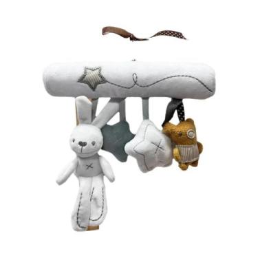 Imagem de Brinquedo De Berço Suspenso De Pelúcia Coelho Chocalho Multifuncional 
