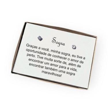 Imagem de Brinco ponto de luz aço + Caixa presente com frase sogra - TWS Acessór
