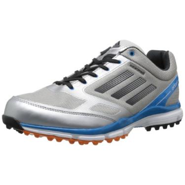 Imagem de adidas Tênis de golfe masculino adizero Sport II, Prata metálica/carbono/azul solar, 8.5