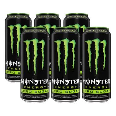 Imagem de Energético Monster ZERO AÇUCAR 473ml – Sabor Manga, Zero Calorias e Máxima Energia - Pack 6 unidades. (PACK 6)