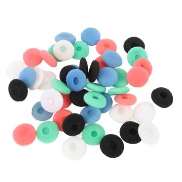 Imagem de Jiawu Bom Isolamento de Som Earbud Esponja boné 15mm Preto Branco Vermelho Azul Verde 50 Peças para Melhorar a Fidelidade da Música