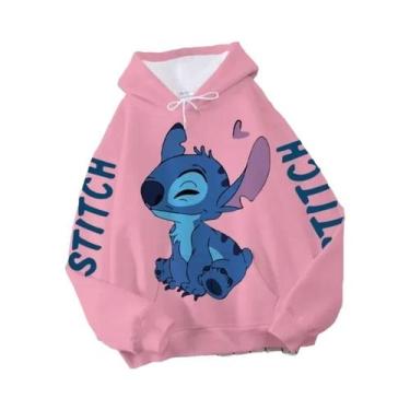 Imagem de Moletom Unissex Disney Stitch Angel Monster Com Capuz E Bolso Para Mul