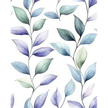 Imagem de BOKEBEVE Folhas papéis de parede folha papel de parede descascar e colar boho moderno papel de parede para quarto prateleira forro armário despensa acento parede amigável para locatário impermeável