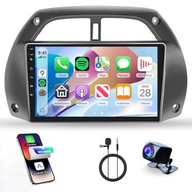 Imagem de Rádio estéreo de carro 8 núcleos 6G + 128G Rimoody Android 13 para Toyota RAV4 2001-2006, sem fio, Carplay, Android, conexão de espelho automático, GPS, WiFi, DSP, tela sensível ao toque de 9