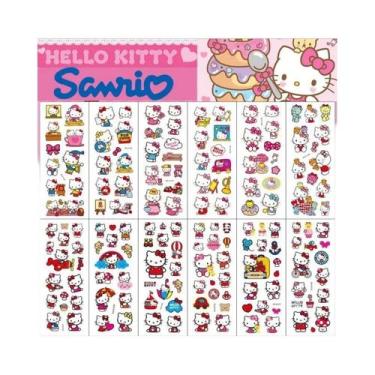 Imagem de Adesivos 3D Kawaii Hello Kitty 12pcs Decorações De Livro Fofas Para Cr
