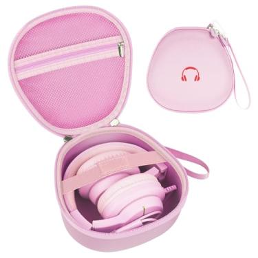 Imagem de Capa de fone de ouvido Bluetooth para viagens, bolsa para fones de ouvido infantis para iPad e computador (rosa)