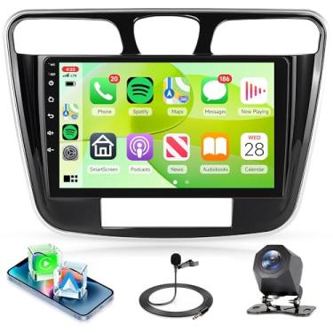 Imagem de Rádio estéreo para carro 4G + 128G 4 núcleos para Chrysler 200 200C 2011 2012 2013 2014, rádio automotivo sem fio Carplay Android, tela sensível ao toque embutida de 9 polegadas, rádio Bluetooth com