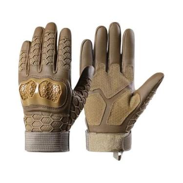 Imagem de Luvas Táticas Militares De Dedo Inteiro Para Motocicleta Com Proteção 