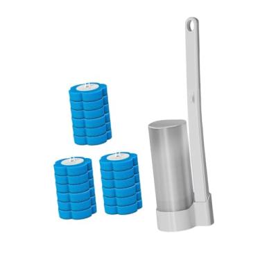 Imagem de FytStycale Conjunto de escova sanitária, suporte para escova de banheiro, kit de de vaso sanitário de parede, Branco