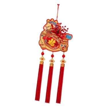Imagem de Esquirla Decoração de Natal Chinês para Pendurar, Pingente Criativo para o Ano Lunar Chinês de 2026, Ano do Cavalo, para Porta de Casa e Sala de Estar, 30x83cm