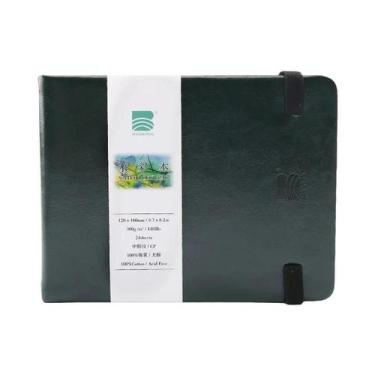 Imagem de Caderno De Viagem Para Aquarela Baohong Com 24 Folhas, Capa De Couro E