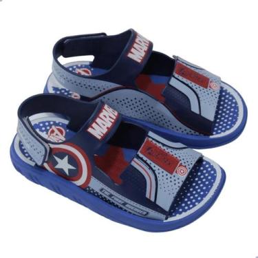 Imagem de Sandália Grendene Avengers Alvo Infantil Azul Vermelho - Grendene Kids