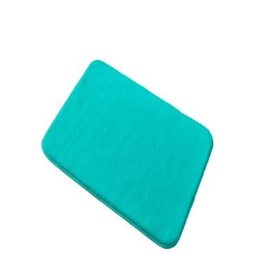 Imagem de Tapete absorvente macio de microfibra antiderrapante para cozinha ou banheiro e quarto(cor sólida Menta verde)