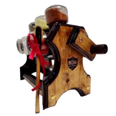 Imagem de Porta Condimentos Temperos Giratório com 12 Potes e Colher - Boss Arte