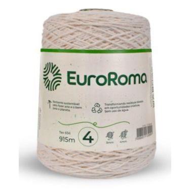 Imagem de BARBANTE EUROROMA 600 GR FIO 4 COR CRU 915 METROS - Algodão Reciclado