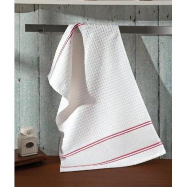 Imagem de Pano de copa felpudo para bordar nancy liso cor vermelho 40x60 dohler 