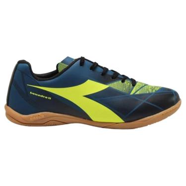 Imagem de Chuteira Diadora Squadra II Futsal Masculino - Azul e Amarelo Azul-amarelo 39-Masculino