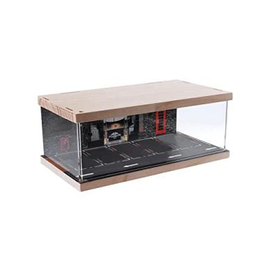 Imagem de JWQFBC Vitrine de Estacionamento em Escala 1/64 para Proteção de Miniaturas de Carros em Metal Fundido, Garagem, Caixa de Acrílico à Prova de Poeira para Arm, Convés único
