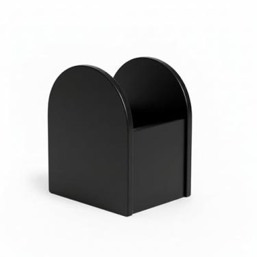 Imagem de Vaso Cachepot Flor Decoração Mesa Festas Enfeites Madeira Planta Porta Treco Preto