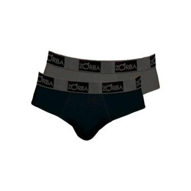 Imagem de Kit com 2 Cuecas Slip Zorba 716 Colorido, Preto, G