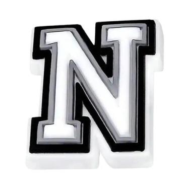 Imagem de Charm De Sapato Em PVC Com Alfabeto Preto E Branco Para Crocs, Acessór