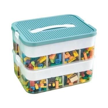 Imagem de Caixa De Armazenamento Ajustável Para Lego Para Crianças Organizador D