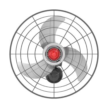 Imagem de Ventilador de Parede Oscilante 70cm Power Ventisol Preto Bivolt