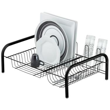 Imagem de Passerini, Escorredor de Louça Preto 14 Pratos Quadrados 05 Copos Espaço Lateral para Talheres