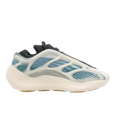 Imagem de adidas Yeezy 700 V3 Tênis masculino casual com cadarço, branco, Cianita/cianita/cianita, 38