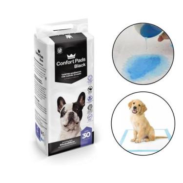 Imagem de Tapete Higiênico para Cachorro Porte Grande Confort Pads Black 80x60 P