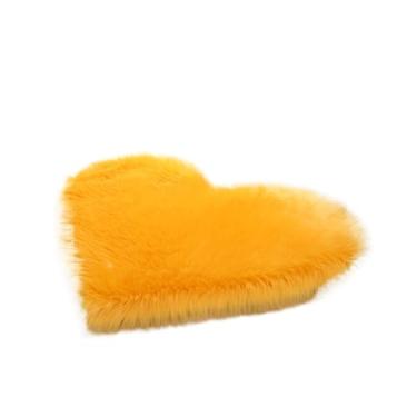 Imagem de Tapete na sala de estar tapetes grandes de pelúcia em forma de coração antiderrapante quarto moderno tapete decoração de quarto (preto, 80 x 90 cm)