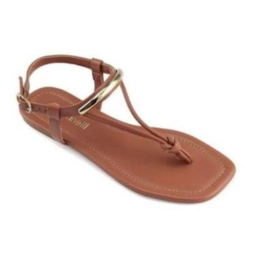 Imagem de Sandália Santinelli Rasteira - Feminino - Marrom-Feminino