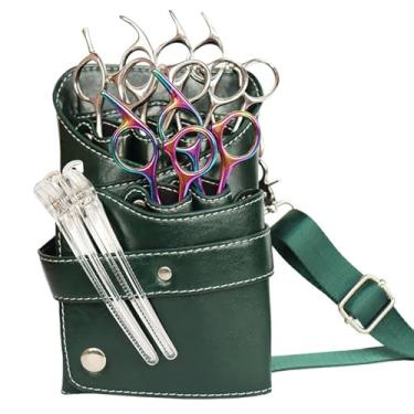 Imagem de Bolsa de cabeleireiro bolsa de cabeleireiro bolsa de cabeleireiro bolsa de tesouras de cabeleireiro kit de ferramentas de cabeleireiro multifuncional bolsa de cabeleireiro