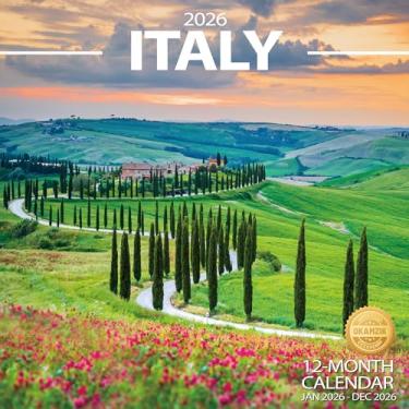 Imagem de Calendário de parede 2025-2026 - Calendário de parede mensal pendurado na Itália com blocos grandes para organização e planejamento, agenda acadêmica, casa, escritório e família, papel grosso e