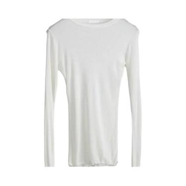Imagem de Camiseta Básica De Manga Longa Feminina, Casual, Elástica, Fina, Trans