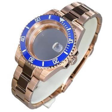 Imagem de FEIYASHI Caixa de relógio de aço inoxidável SUB de 40 mm para NH35/NH36/38 Miyota8215 ETA2824 movimento com bisel de rotação unidirecional, Tampa inferior de vidro 5, For NH35 NH34 NH36 NH38 Movement