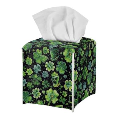 Imagem de doginthehole Porta-lenços de papel para o dia de São Patrício, capas de caixa de lenços de papel facial, organizador de papel para banheiro, quarto, mesa de jantar, escritório, cozinha