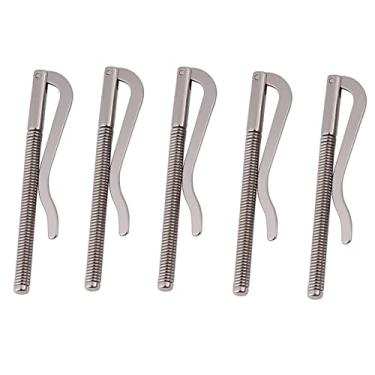 Imagem de SALALIS Clipe de Mola de Dinheiro Durável e Elegante para Carteiras de Couro Porta-Dinheiro 5 Peças Clipes de Prateados para Porta-cartões de Crédito