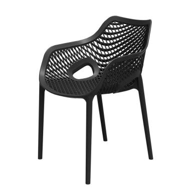 Imagem de Cadeira Poltrona Jardim-varanda Colmeia Polipropileno – Tk preto