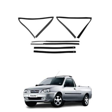 Imagem de Kit Canaleta Com Pestana Para 2 Portas Courier 1997 A 2013