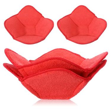 Imagem de 2 peças de suportes aconchegantes para tigela de microondas para comida quente, suporte seguro para micro-ondas, com tecido resistente ao calor, tigelas de sopa, pegadores de panela, suporte