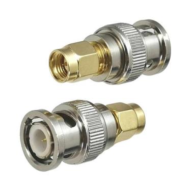Imagem de Adaptador Conector SMA Para UHF, Latão, RF Coaxial, Macho Para Fêmea, 