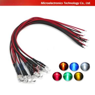 Imagem de Lâmpadas LED Transparentes 10PCS DC 3V 6V 12V 24V 3mm 5mm Diodos Emiss