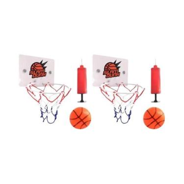 Imagem de Conjunto De Mini Basquete Portátil Para Crianças Com Bola E Bomba Infl